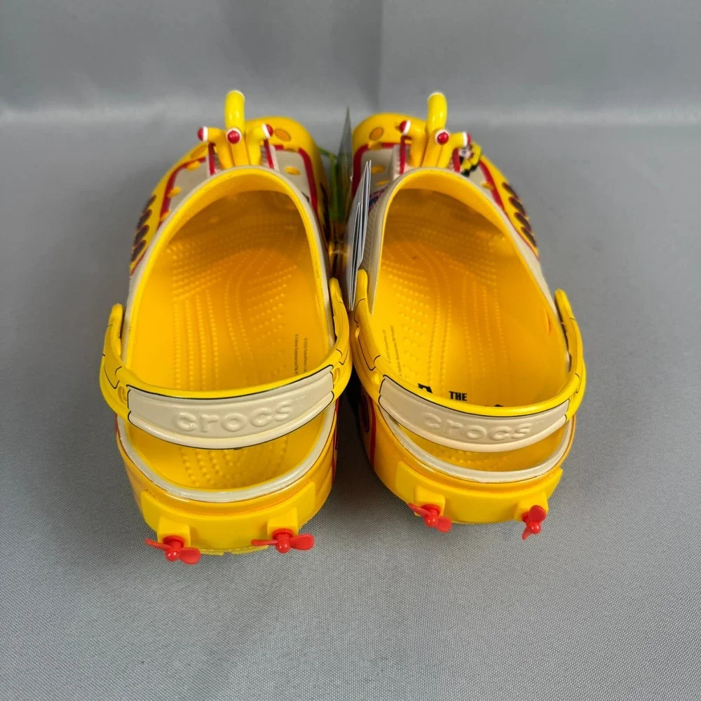 Crocs x Beatles Yellow Submarine Classic Clogs Mens 9 Yellow Limited W11 New NWT